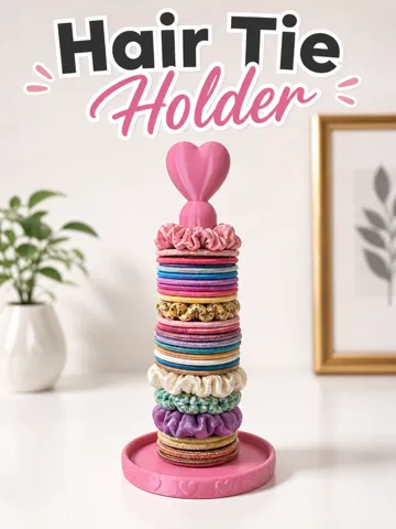 Accesorio para sujetar ligas de cabello: Hair Tie Holder & Organizer – Heart Design — vista de referencia 2