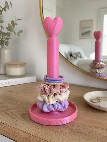 Accesorio para sujetar ligas de cabello: Hair Tie Holder & Organizer – Heart Design — vista de referencia 3