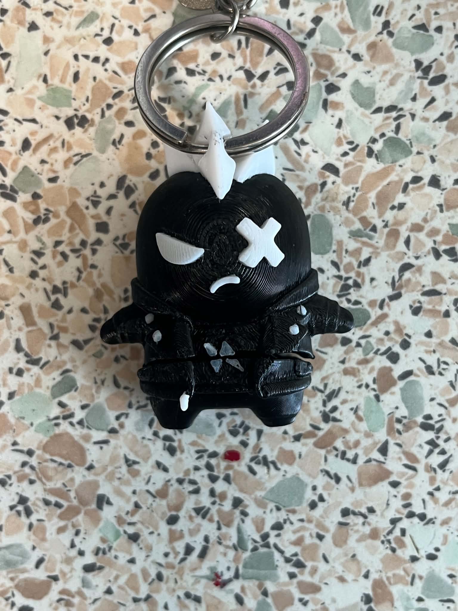 Miniatura 3 do modelo 3D punk sprite flexi keychain