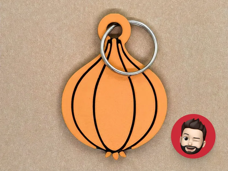 Vegetables onion keychain