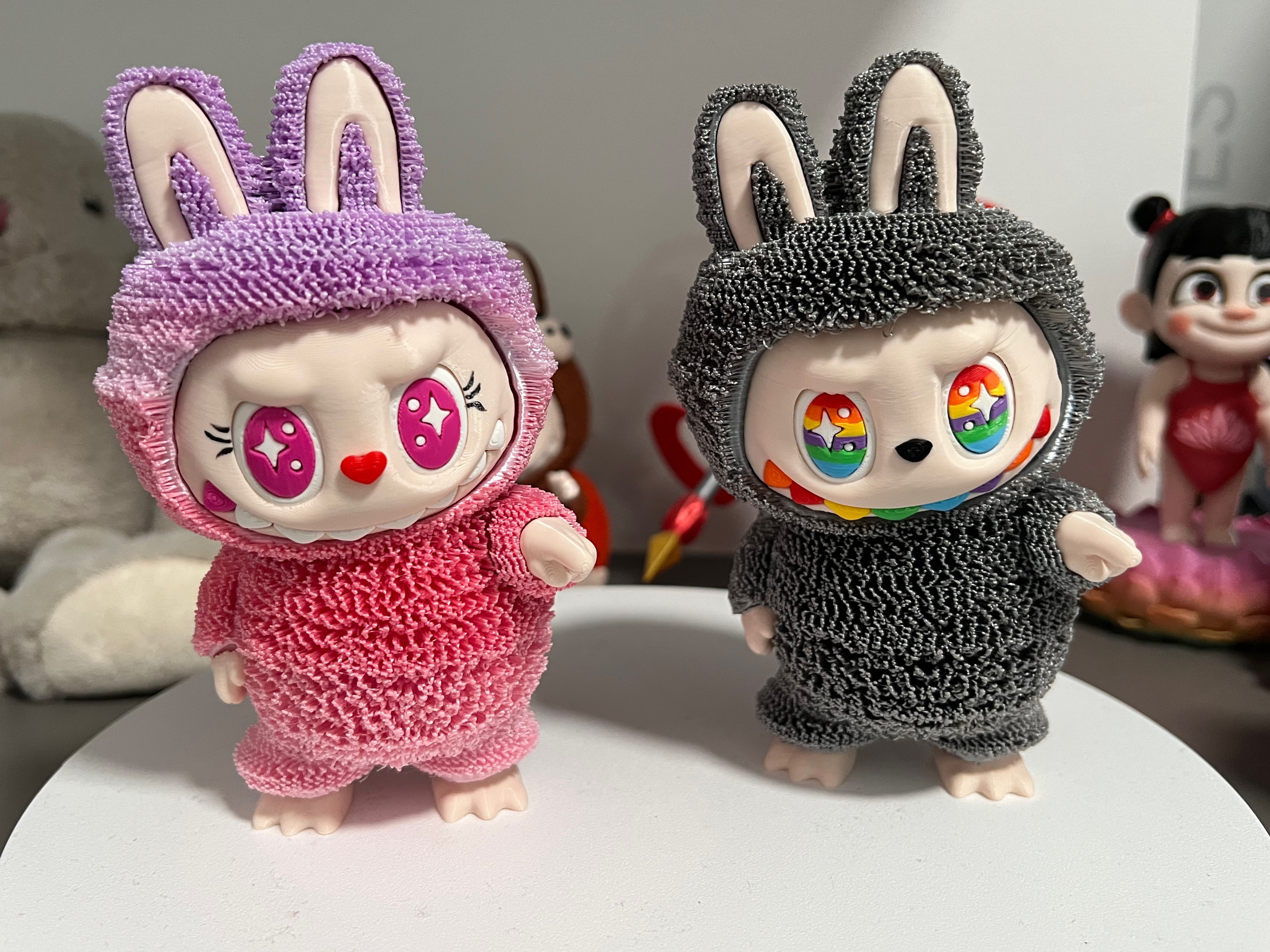 Labubu Labubu Rainbow Teeth And Eyes Long Hair Version Ultimate Hair With Many Extra 2025 04 25 