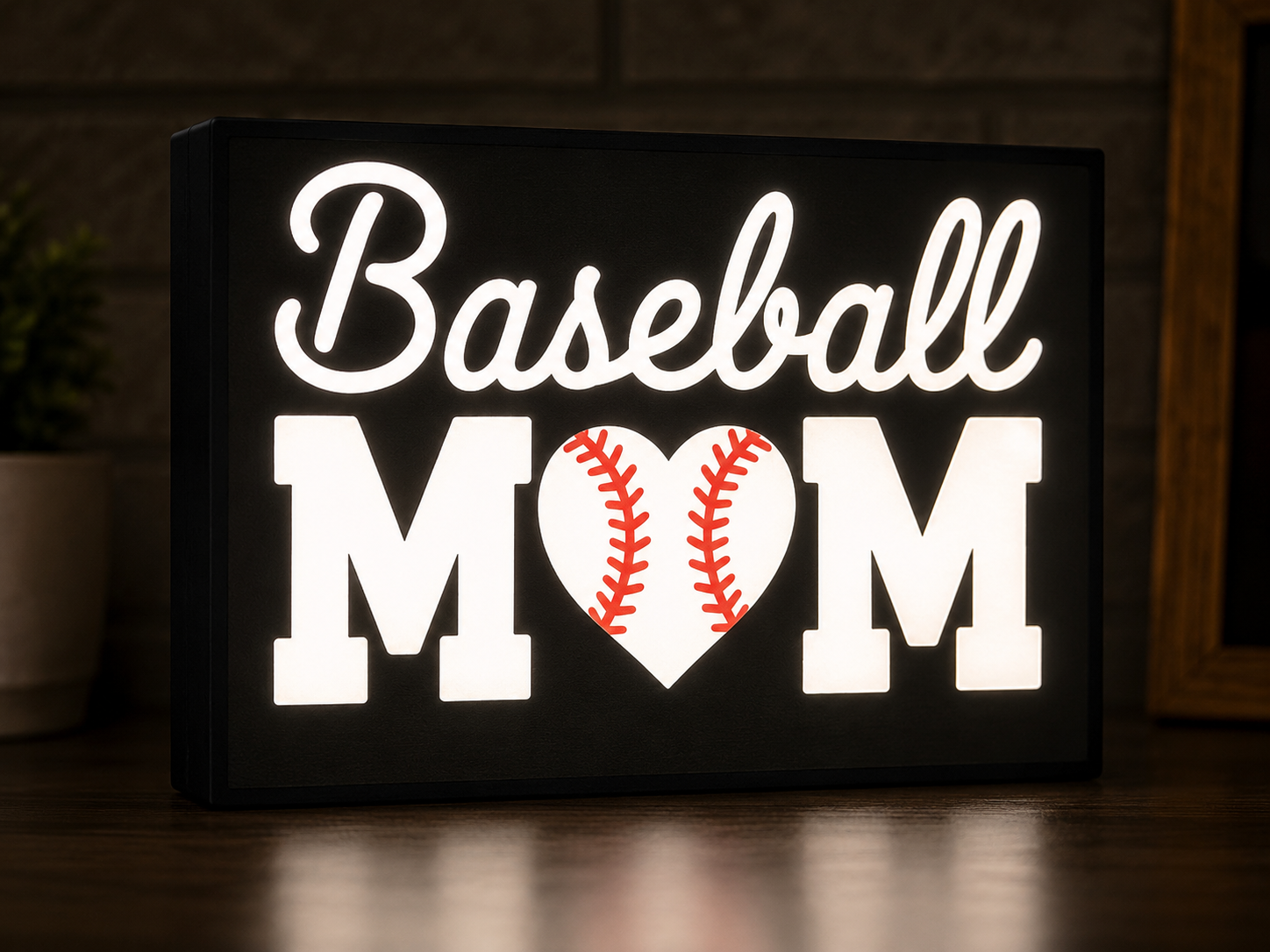 Baseball Mom Love Lightbox