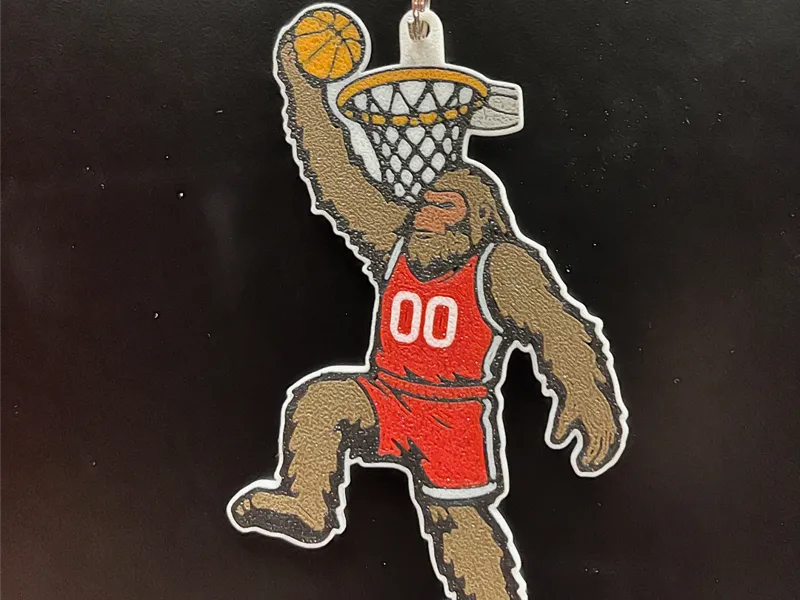Sir Dunkalot(TM) the Sasquatch Basketball Keychain