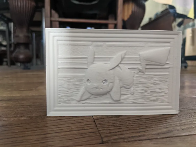 Pikachu Relief Sculpture