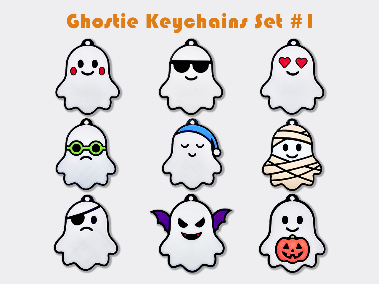 Ghostie Keychains Set 1