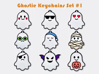 Ghostie Keychains Set 1
