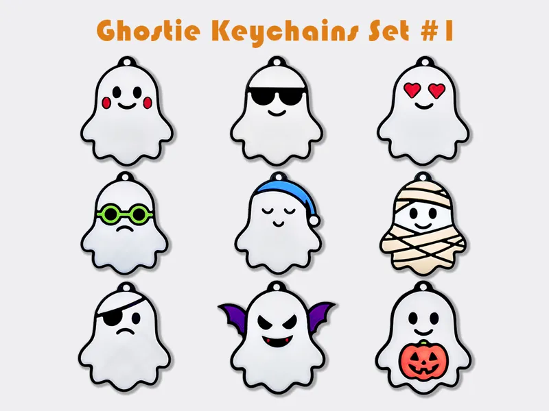 Ghostie Keychains Set 1