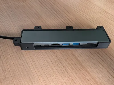 Bracket to mount 8 in 1 USB-C hub underneath desk
