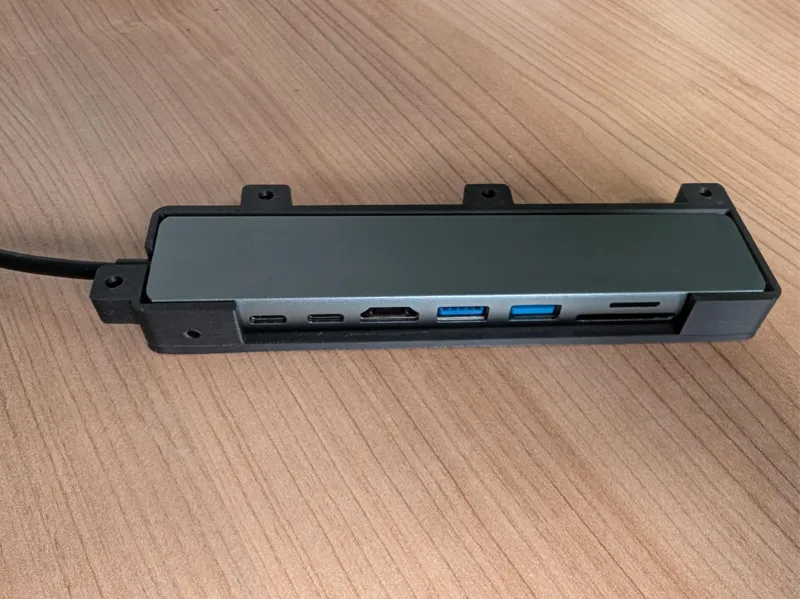 Bracket to mount 8 in 1 USB-C hub underneath desk