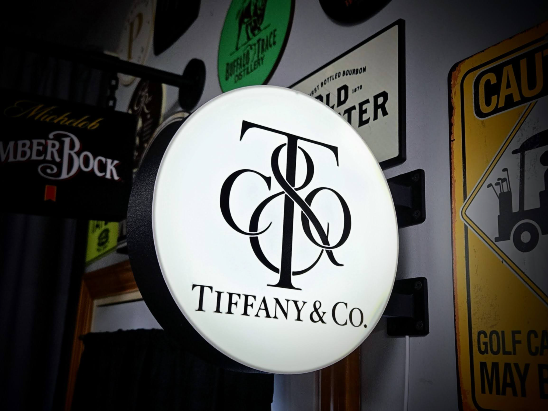 TIFFANY & CO. ~ 2-Sided Storefront Wall Light Sign