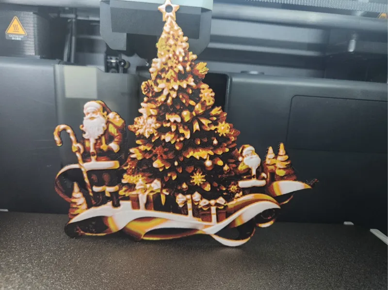 Vintange Santa Hueforge Ornament