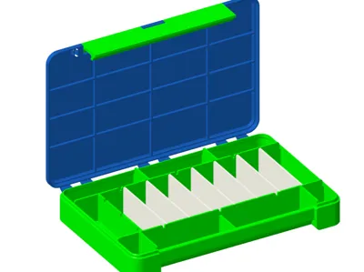 Lure box, the middle area can be flexibly sized according to needs, Print in Place, no hardware needed