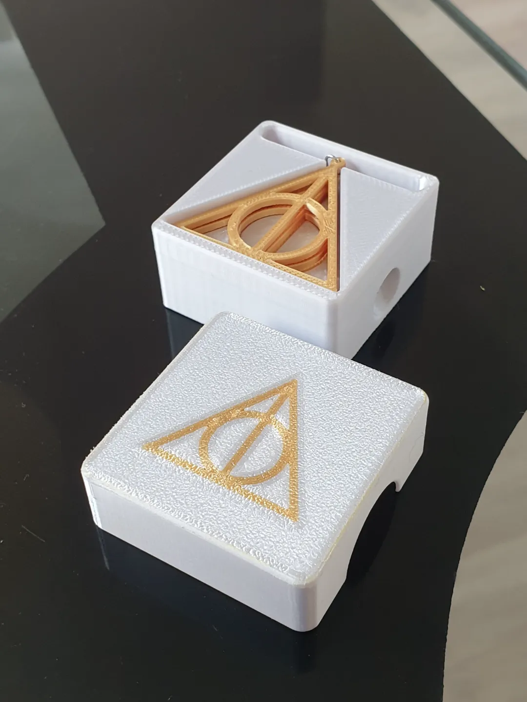 Harry Potter Deathly hallows earring/necklace+BOX view 3
