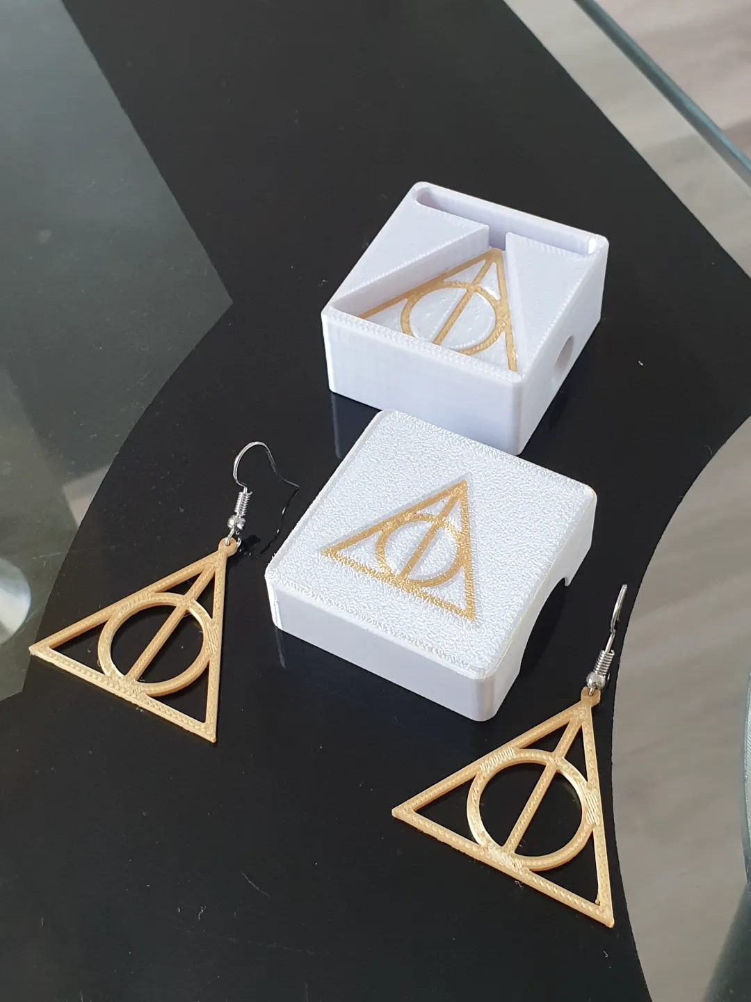 Harry Potter Deathly hallows earring/necklace+BOX view 2