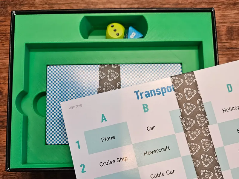 The Chameleon Party Game Box Insert
