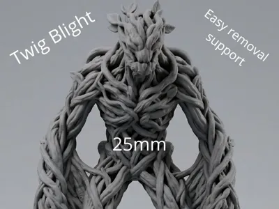 DnD Miniature - Twig Blight (Easy Removal Support)