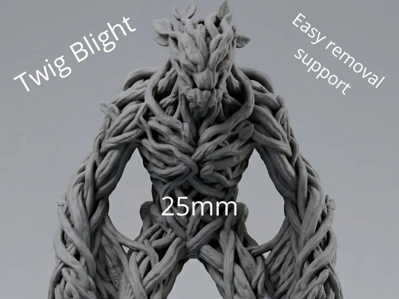 DnD Miniature - Twig Blight (Easy Removal Support)