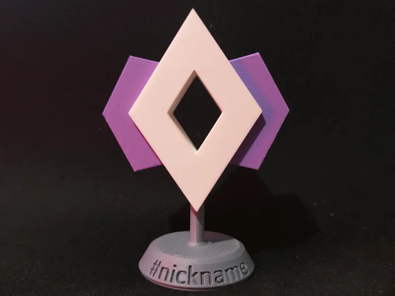 Rocket League - Champ 1 rank to clip on a display