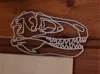 Tyrannosaurus rex skull fossil 0.2mm layer, 2 walls
