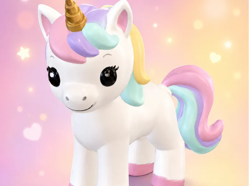 Niedliches Einhorn Baby bemalen Figur Pferd