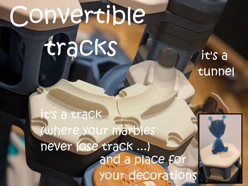convertible track / tunnel for gravitrax junior