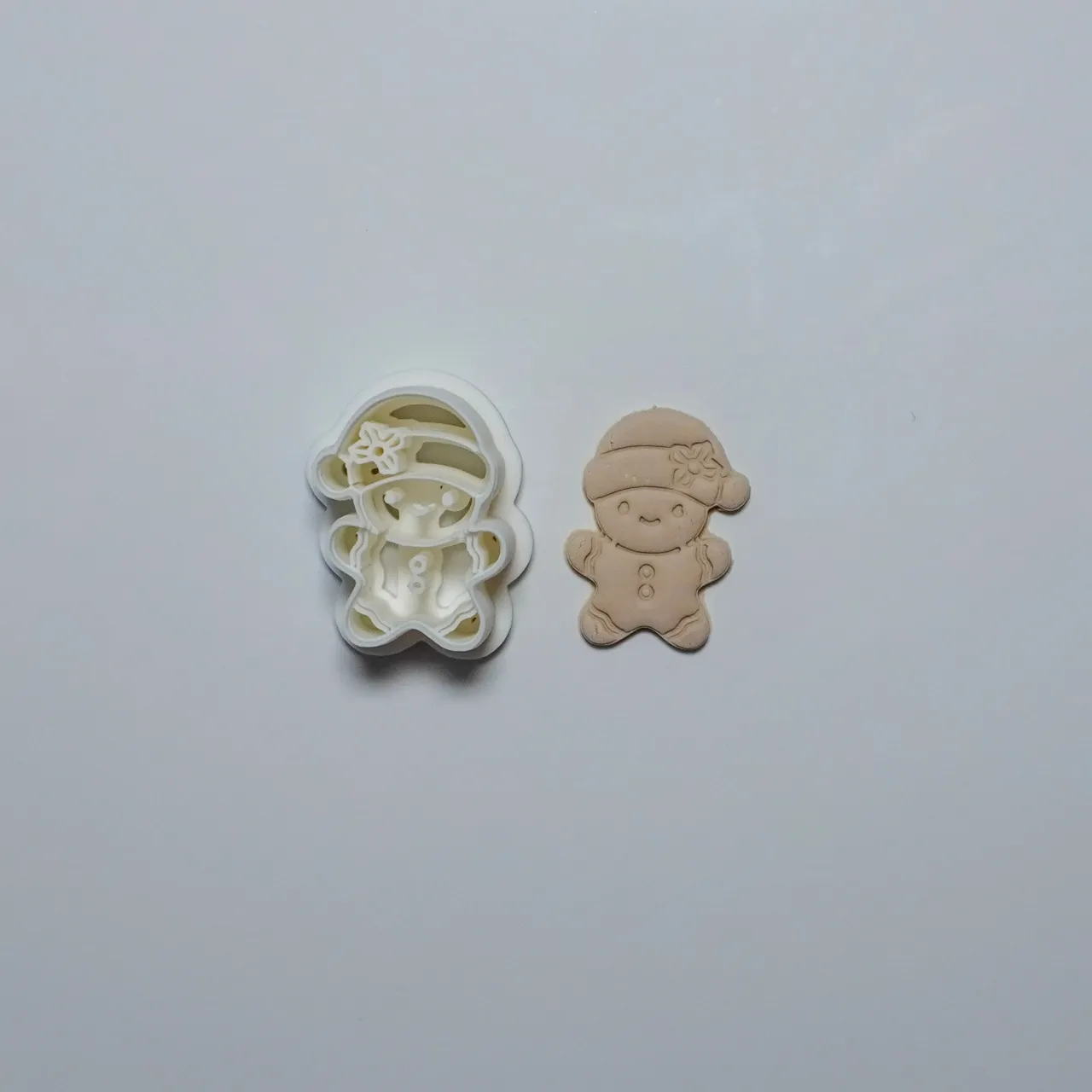 Gingerbread Polymer Clay Cutter Earrings Necklace view 3