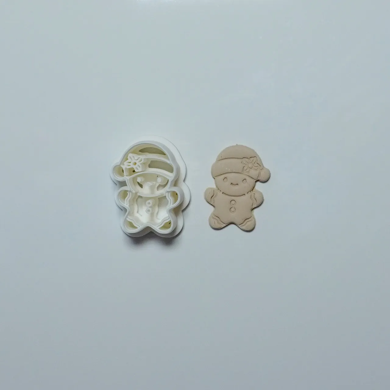 Gingerbread Polymer Clay Cutter Earrings Necklace view 2