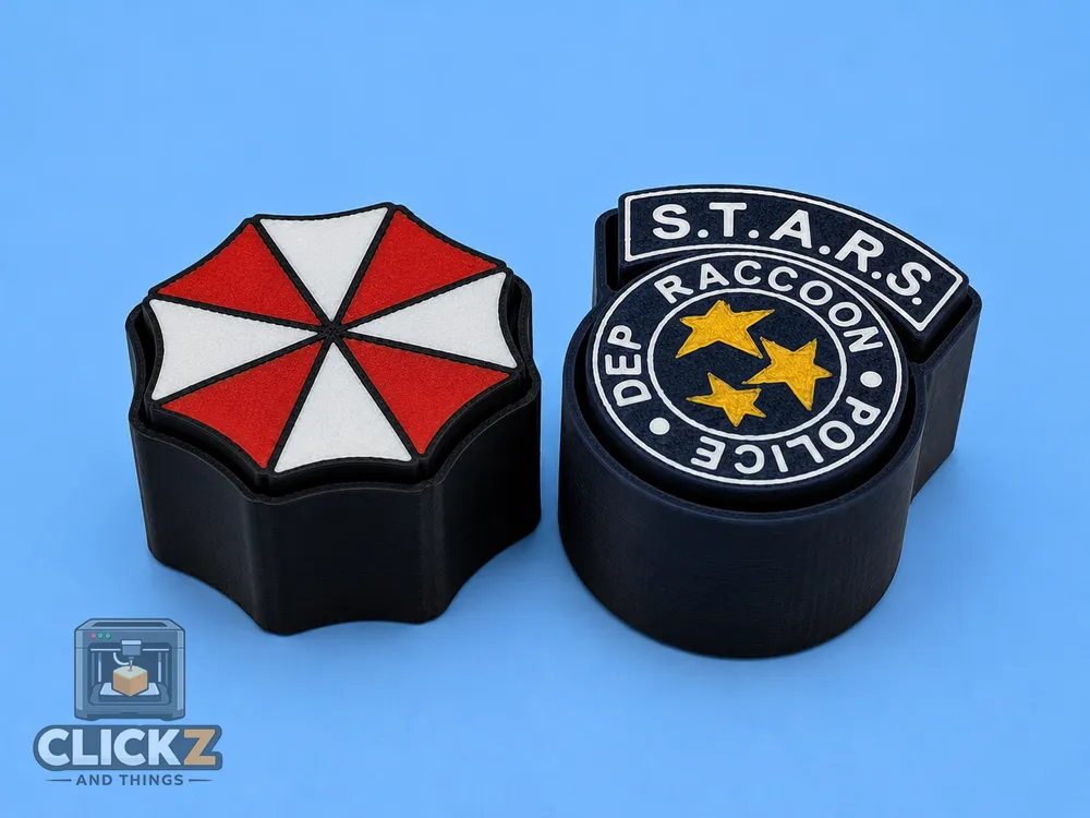 Objeto manipulable: Capcom - Resident Evil - Fidget Clicker. Referencia del modelo original.
