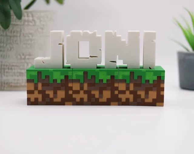 Minecraft Lettering - perfect gift minecraft fans