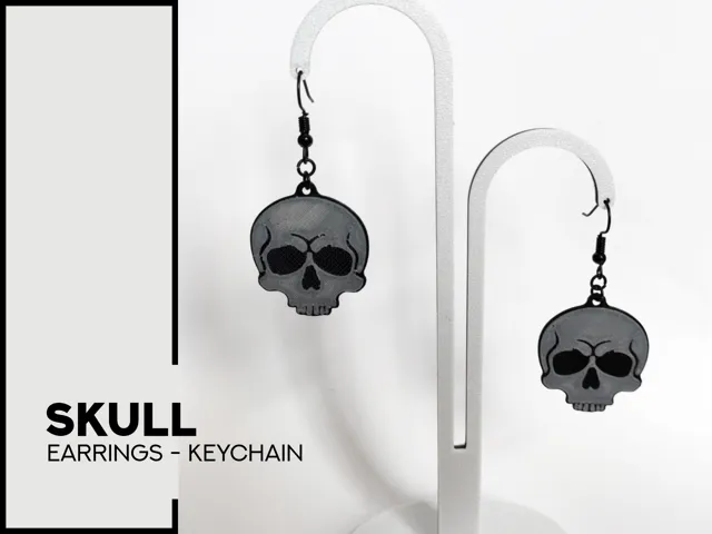skull - earrings, keychain