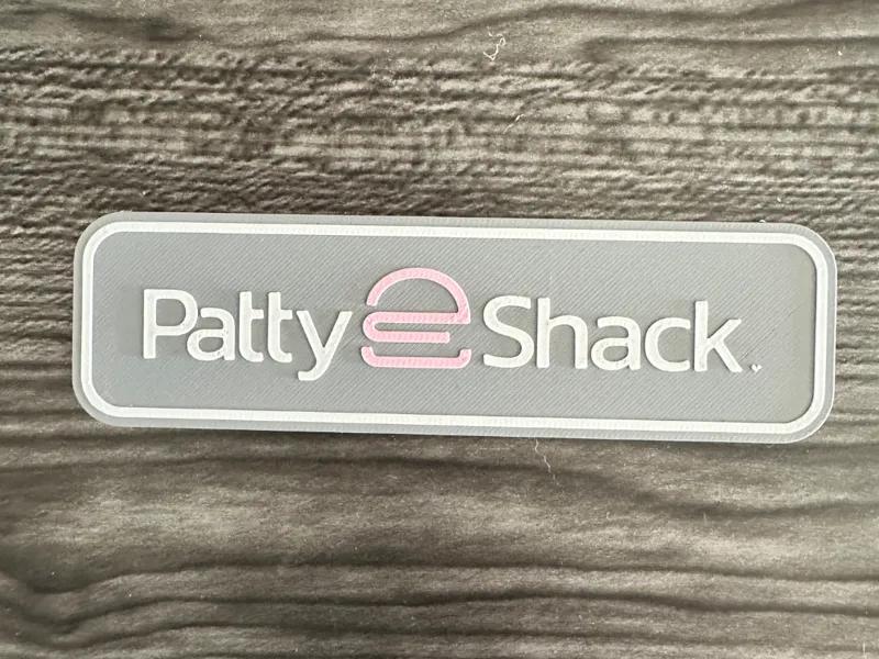 Patty Shack Sign - Pink Burger Icon