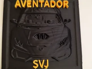 Mini cuadro laborghini aventador SVJ