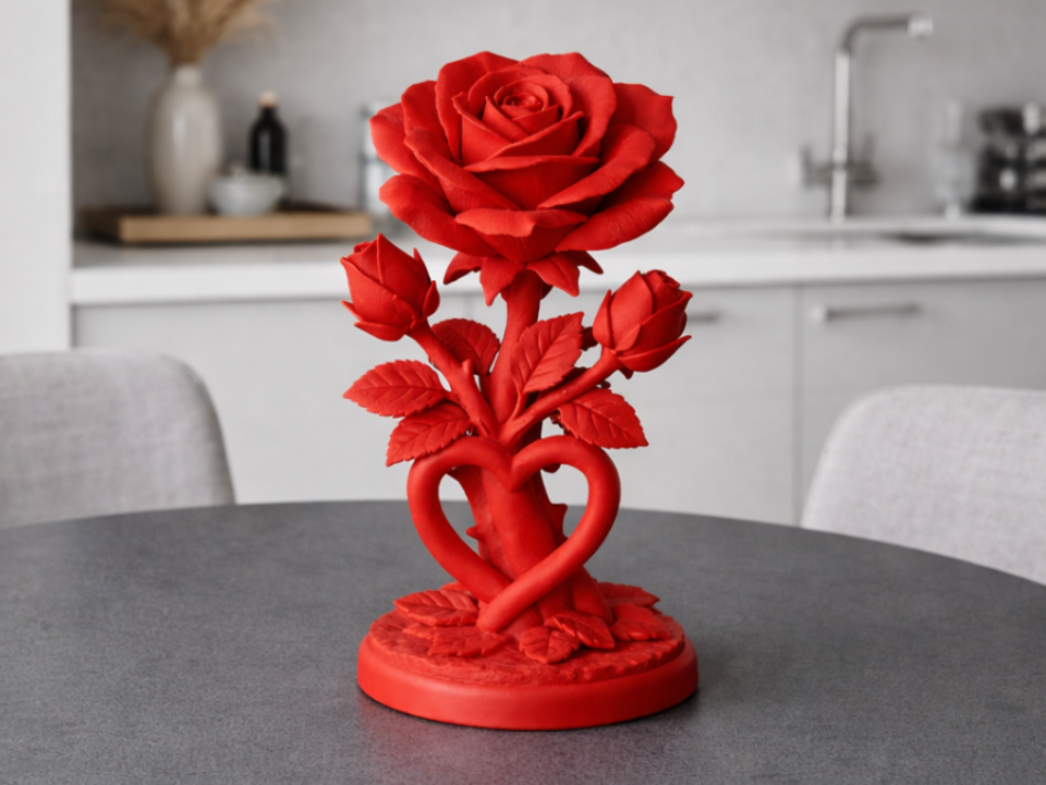 Rose with Heart - Romantic Decoration 