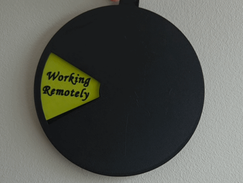 Rotating Door Sign - 6 Wedge