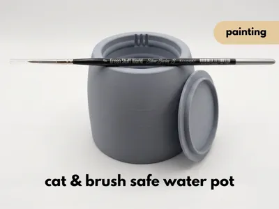Cat & Kolinsky-Safe Paint Water Pot