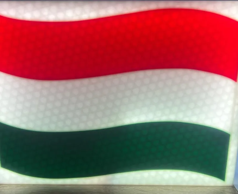 Flagge Ungarn mit Licht
