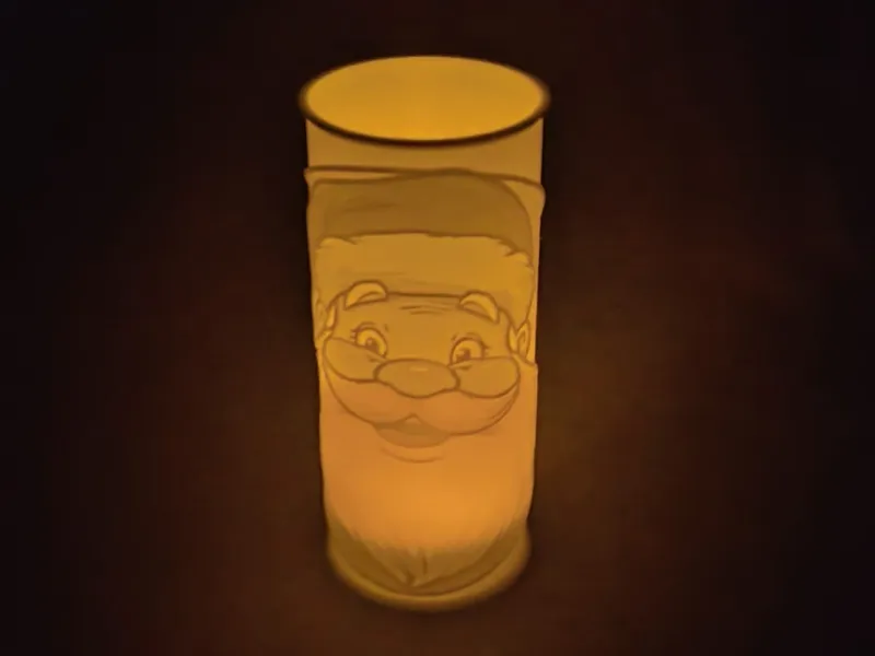 Fröhlicher Weihnachtsmann – 3D-Lithophane