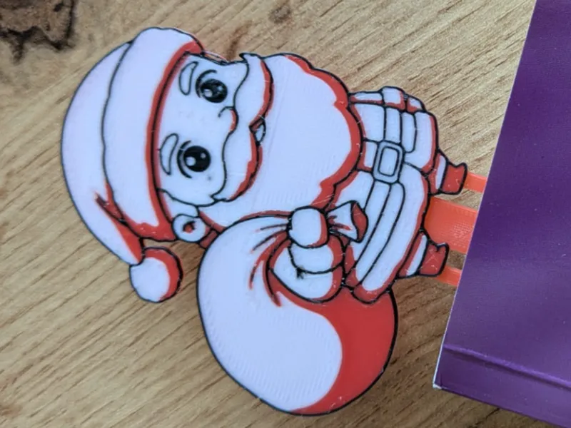 Segnalibro Babbo Natale Chibi