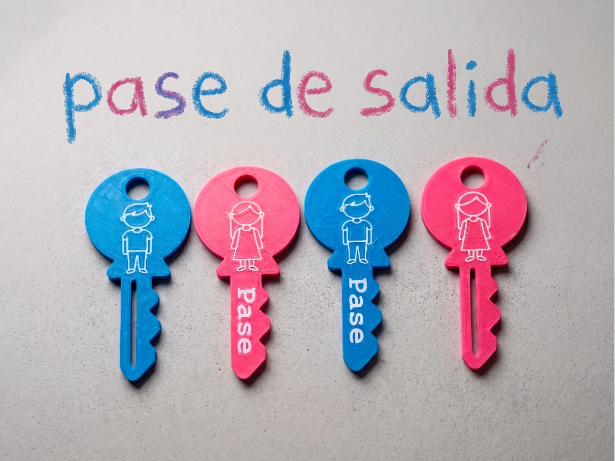 Pase o Permiso para el baño personalizable - 1