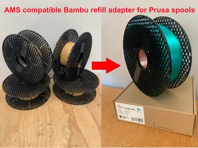 Bambu refill filament adapter for Prusa spools