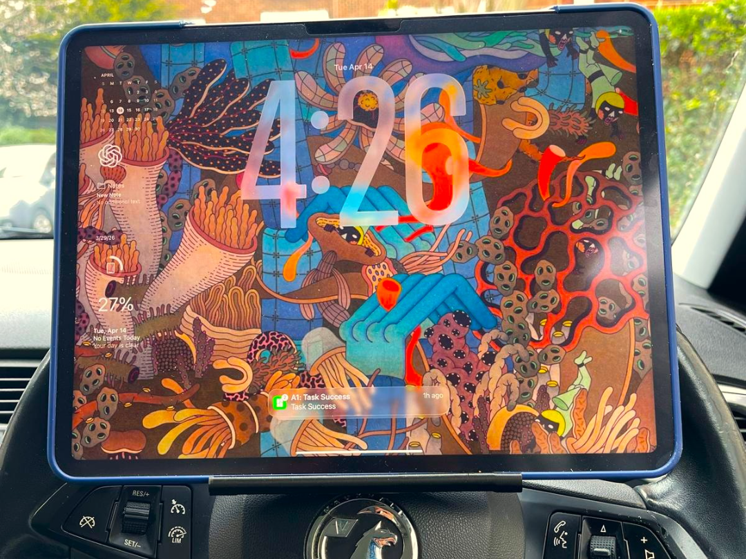 Steering Wheel Tablet & Phone Holder - Car Stand