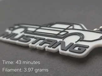 1965 Ford Mustang Keychain