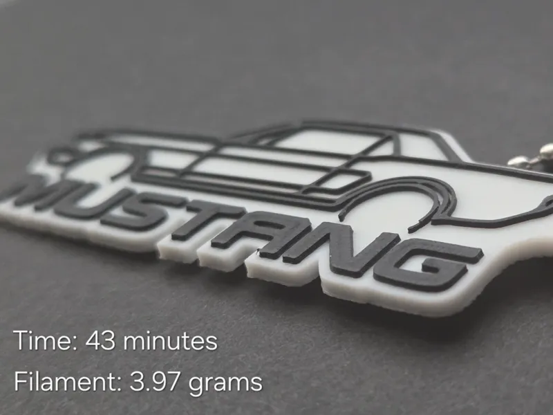 1965 Ford Mustang Keychain