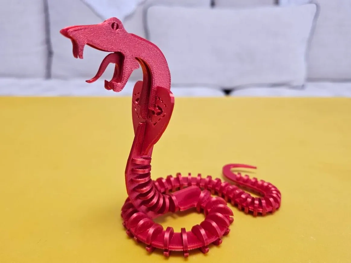 File digitale .STL di serpente a sonagli per stampa 3D