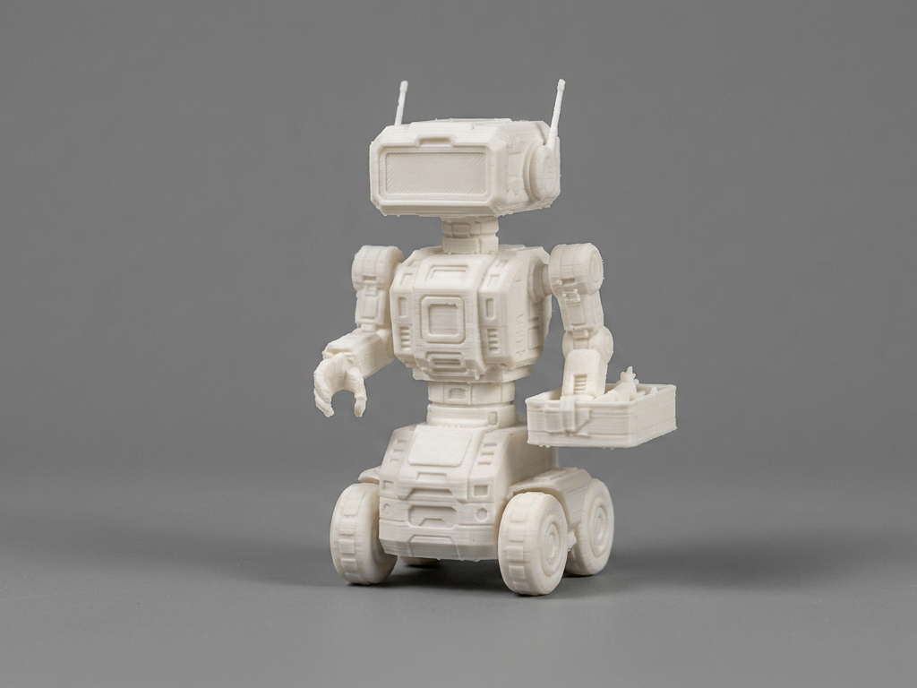 Futuristic Service Robot 3D Model