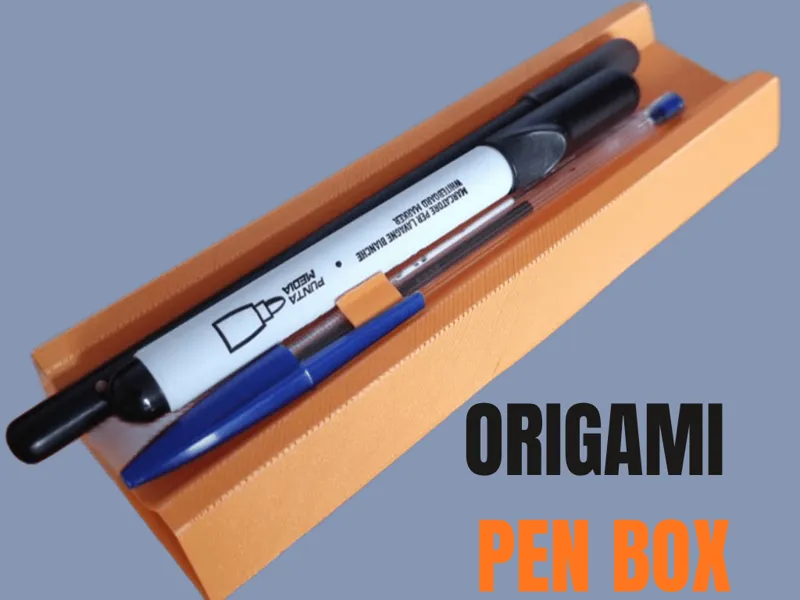 Origami pen box