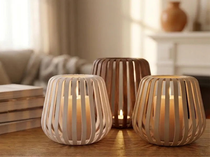 Modern Slatted Stable Lantern | Minimalist Decor
