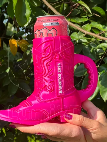 Soporte: Porta Latas 473ml BOTA COUNTRY (Nome Editável) — vista de referencia 2