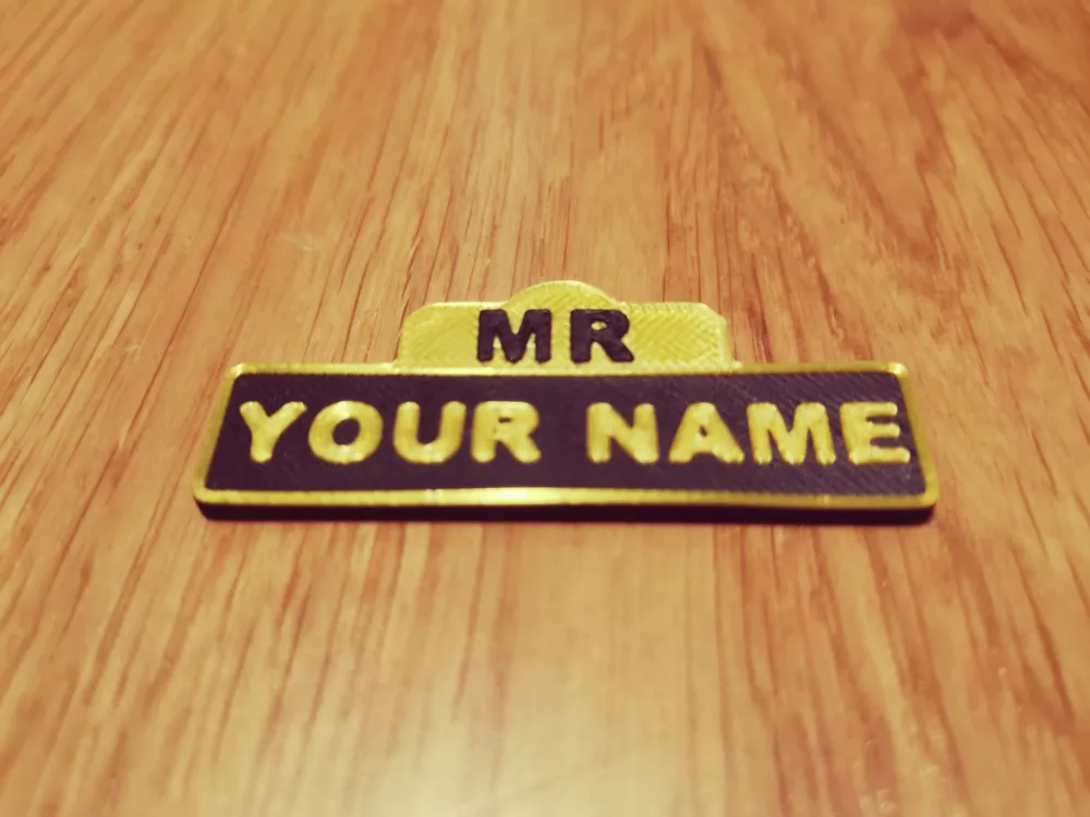 Customizable Name Tag - also magnetic - Free 3D Print Model - MakerWorld
