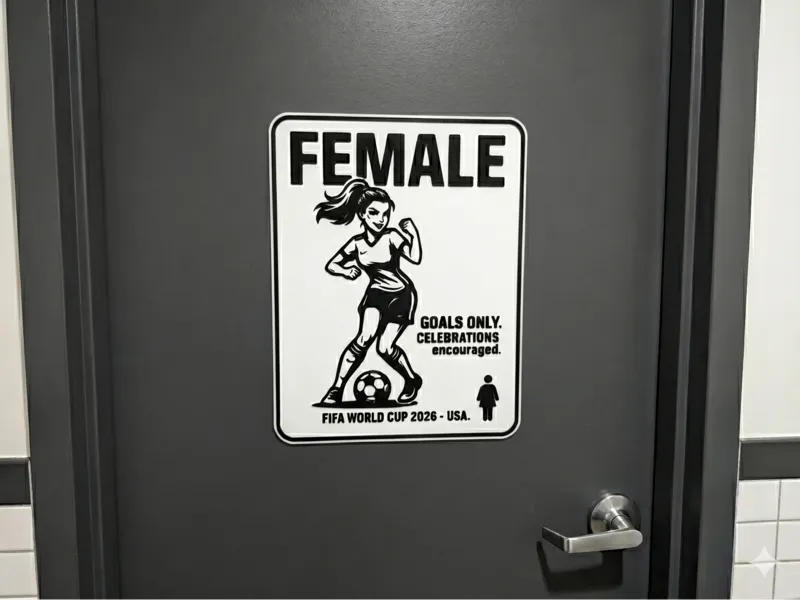 FIFA World Cup 2026 themed restroom Signs! 